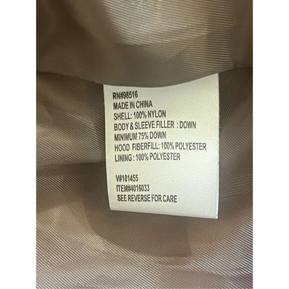 Coldwater Creek Down Filled Tan Light Weight High Warmth Puffer Jacket Sz 14 Col - Picture 6 of 6